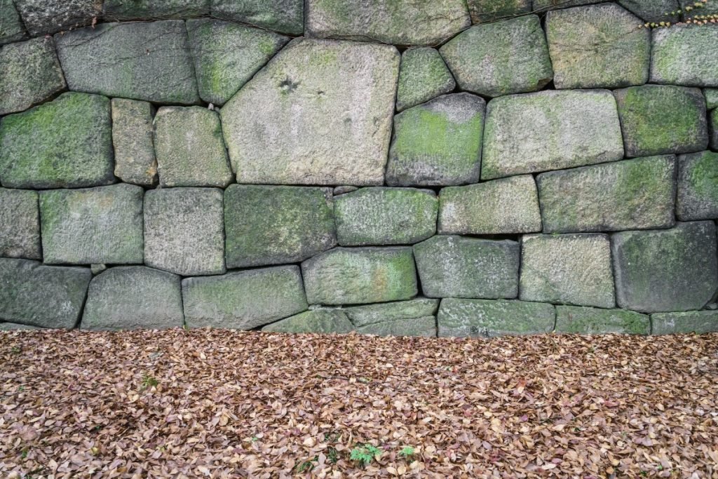 Natural stone wall.