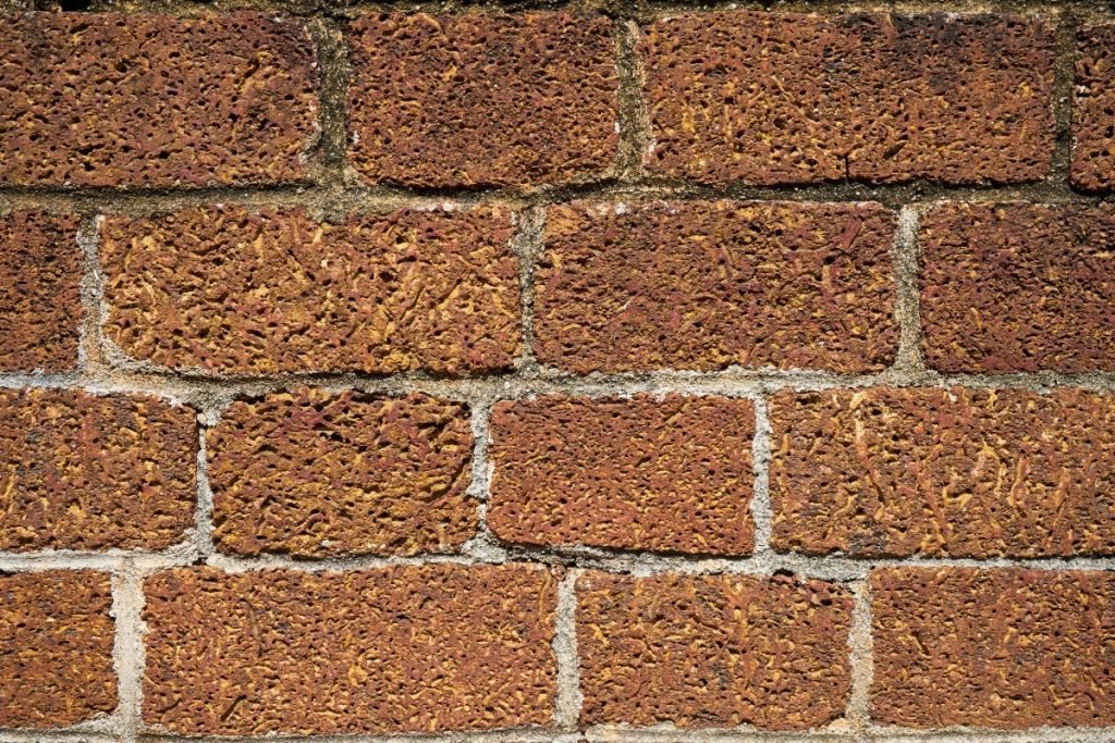 Brick retaining wall.