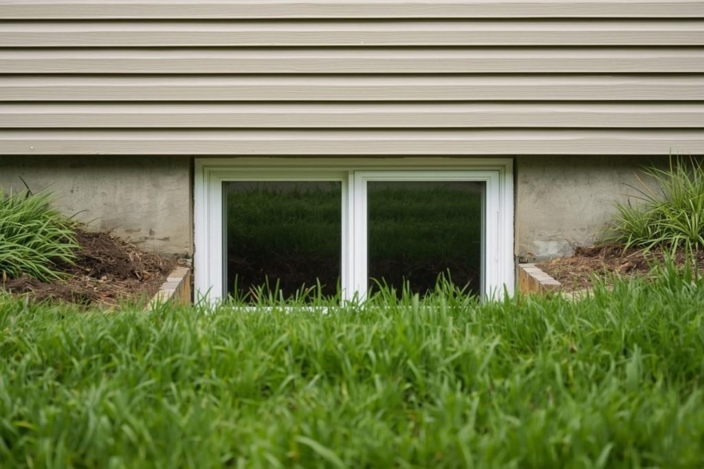 Small basement window.