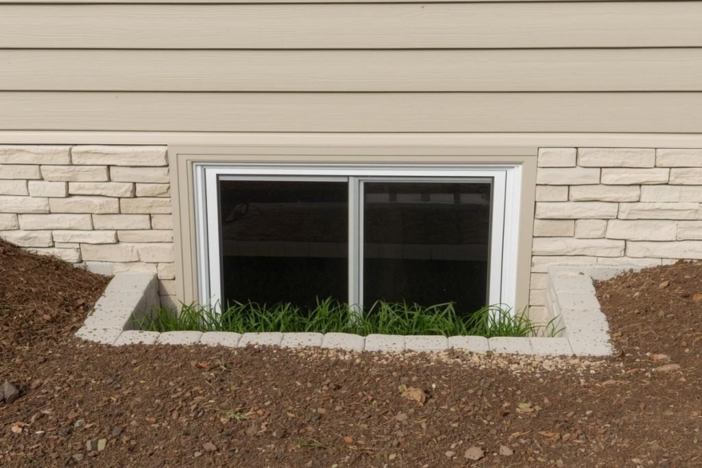 Newly installed egress window.