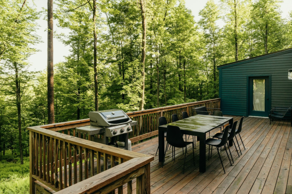A deck with minor damage.